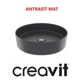 Creavit Loop 45 Cm Set Üstü Çanak Lavabo Antrasit Mat LP145 thumbnail 1