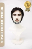 Erkek Peruk Kısa - Siyah thumbnail 2