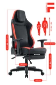 Fashcolle Globe Pro Black-Red Oyuncu Koltuğu thumbnail 4