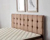 Niron Latte 90x200 cm Tek Kişilik Yatak Baza Başlık Seti - Sert Yatak, Kumaş Baza ve Başlık Takımı thumbnail 6