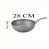Oms Granit Wok Tava 28x9 CM thumbnail 3