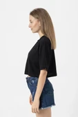 He Man Logo Siyah Kadın Crop Tshirt thumbnail 2