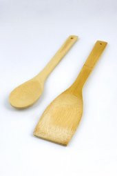 Bambu Spatula ve Bambu Servis Kaşığı 2li Set thumbnail 2