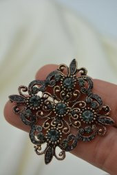 STONEAGE Antrasit Broş Madeni Bronz thumbnail 1