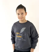 Sıfır Yaka Baskılı Sweat thumbnail 7
