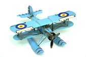 Dekoratif Metal Uçak Çift Kanatlı C0221 Model-M124 thumbnail 1