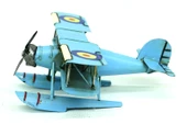 Dekoratif Metal Uçak Çift Kanatlı C0221 Model-M124 thumbnail 3