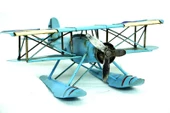 Dekoratif Metal Uçak Çift Kanatlı C0221 Model-M124 thumbnail 2