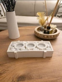 Tabaklı Beton Mumluk Tealight Dahil thumbnail 4