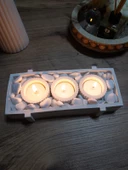 Tabaklı Beton Mumluk Tealight Dahil thumbnail 5