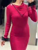 Triko fermuarlı Elbise thumbnail 4