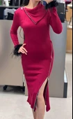 Triko fermuarlı Elbise thumbnail 3