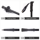Evolite Runner Micro Quick-Lock Trekking Batonu thumbnail 4