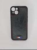 İPHONE 14 DERİ GÖRÜNÜMLÜ SİYAH KILIF thumbnail 1