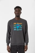 Mr Beast Lettern Füme Erkek 2ip Sweatshirt thumbnail 1