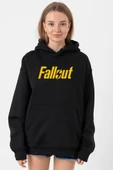Fallout Lettern Siyah Kadın 3ip Kapşonlu thumbnail 1