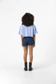Nuclear Assault Lettern Bebe Mavi Kadın Crop Tshirt thumbnail 5