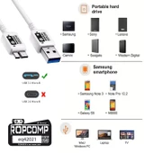 Ropcomp USB Micro-B Data Kablosu USB 2.0 thumbnail 4