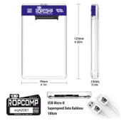 Ropcomp 2.5" USB 3.0 Sata Harici Harddisk Kutusu Şeffaf thumbnail 4