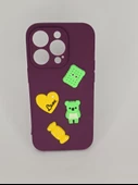 İPHONE 14 PRO CAPPY SİLİKON ŞEKİLLİ MOR KILIF thumbnail 1