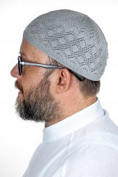 Mercan Namaz Takkesi  Gri 12 Adet thumbnail 3