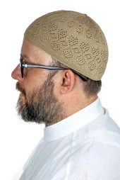 Mercan Namaz Takkesi Camel 12 Adet thumbnail 2