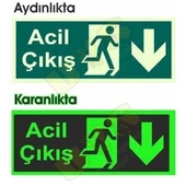 Acil Çıkış Levhası Kapı Üstü Levhası - Fotolümenli thumbnail 1