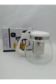 Çelik Süzgeçli Cam Demlik 900 Ml. Royaleks-8882 thumbnail 2