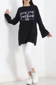 Baskılı Oversize Suprem Tunik Lacivert - 20217.1567. thumbnail 1