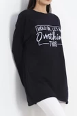 Baskılı Oversize Suprem Tunik Lacivert - 20217.1567. thumbnail 4