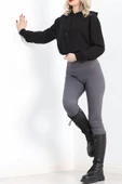 Kısa Kapşonlu Sweat Siyah - 1791.1095. thumbnail 4