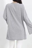 Baskılı Oversize Suprem Tunik Gri - 20217.1567. thumbnail 6