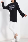 Baskılı Oversize Suprem Tunik Lacivert - 20217.1567. thumbnail 5