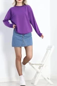 2 İp Bisiklet Yaka Sweat Mor - 20790.1878. thumbnail 4