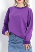 2 İp Bisiklet Yaka Sweat Mor - 20790.1878. thumbnail 1