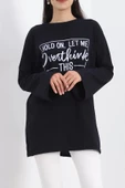Baskılı Oversize Suprem Tunik Lacivert - 20217.1567. thumbnail 2