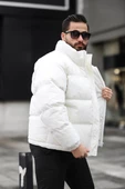 ERKEK DİK YAKA KIŞLIK FLOK MONT thumbnail 9