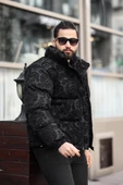 ERKEK DİK YAKA KIŞLIK FLOK MONT thumbnail 3