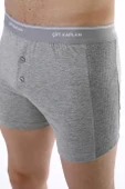 Çift Kaplan Erkek Pamuk Elastanlı Rahat Düğmeli 1 Adet Boxer Şort thumbnail 6