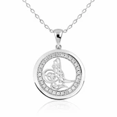 Gümüş Tuğralı Bayan Kolye  SL2823 thumbnail 2