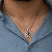 Gümüş Ay Yıldız Kolye SL3488 thumbnail 6