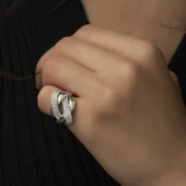 Gümüş Örgü Model Yüzük SL3336 thumbnail 8