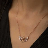 Gümüş Rose Kanatlı Melek Kolye SL3441 thumbnail 11