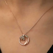 Gümüş Papatya "Seviyor" Kolye SL3436 thumbnail 2