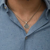 Gümüş Süleyman Mührü Kolye  SL3461 thumbnail 6