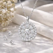 ​Gümüş Çiçek Kadın Kolye SL5897 thumbnail 5