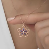 ​Gümüş Rose Çiçek Kadın Kolye SL5814 thumbnail 11