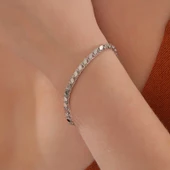 Gümüş Pullu Zincir Kadın Bileklik SL6236 thumbnail 5