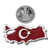 Gümüş Türkiye Haritası Rozet thumbnail 2