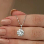 Gümüş Çiçek Kolye SL1673 thumbnail 7